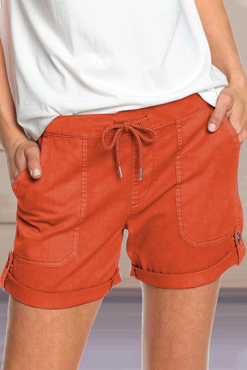 Korte Broek Dames van Polyester met Verstelbare Taille en Relaxed Fit - Zova - Fashion - Korte Broek Dames