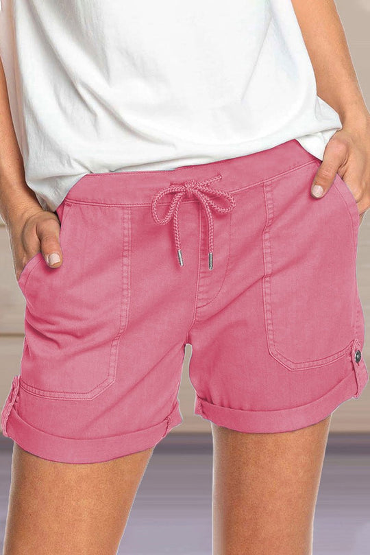 Korte Broek Dames van Polyester met Verstelbare Taille en Relaxed Fit - Zova - Fashion - Korte Broek Dames