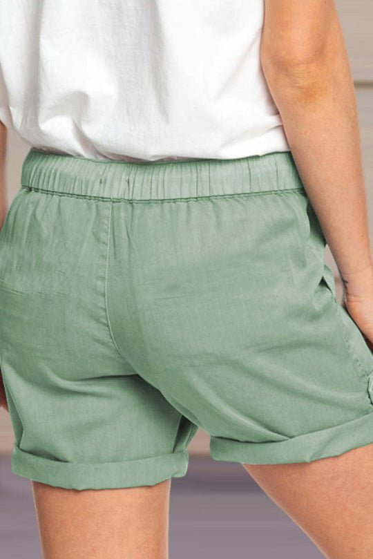 Korte Broek Dames van Polyester met Verstelbare Taille en Relaxed Fit - Zova - Fashion - Korte Broek Dames