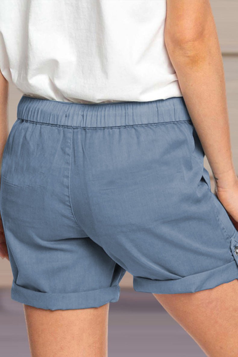 Korte Broek Dames van Polyester met Verstelbare Taille en Relaxed Fit - Zova - Fashion - Korte Broek Dames