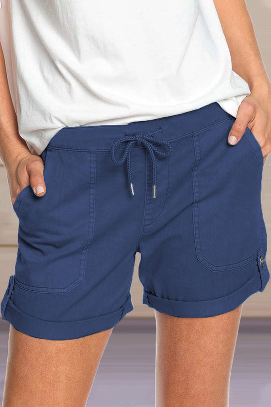 Korte Broek Dames van Polyester met Verstelbare Taille en Relaxed Fit - Zova - Fashion - Korte Broek Dames