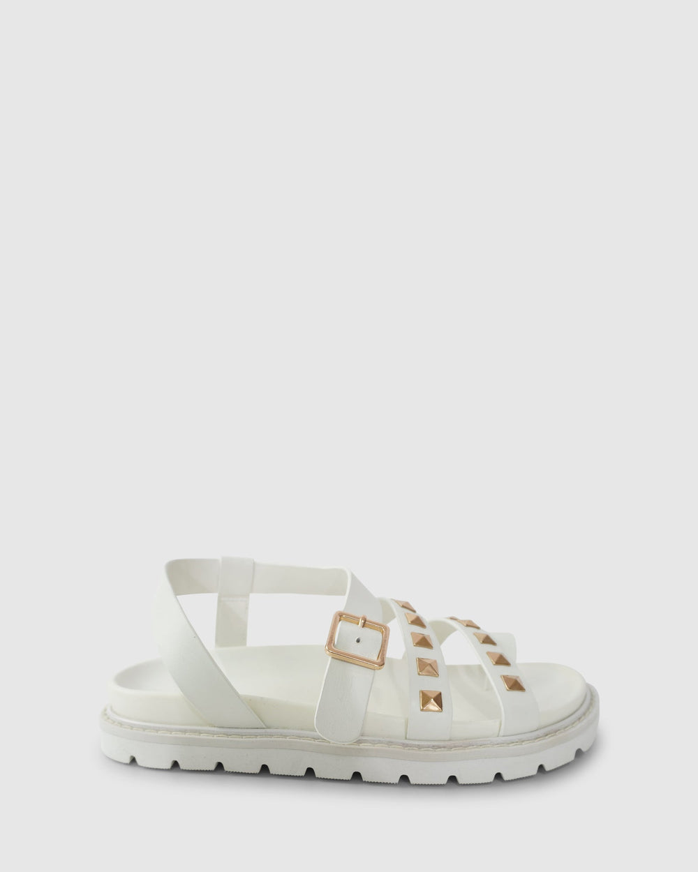 Leren Chunky Sandalen Dames met Verstelbare Bandjes en Pyramid Studs - Zova - Fashion - Sandalen Dames