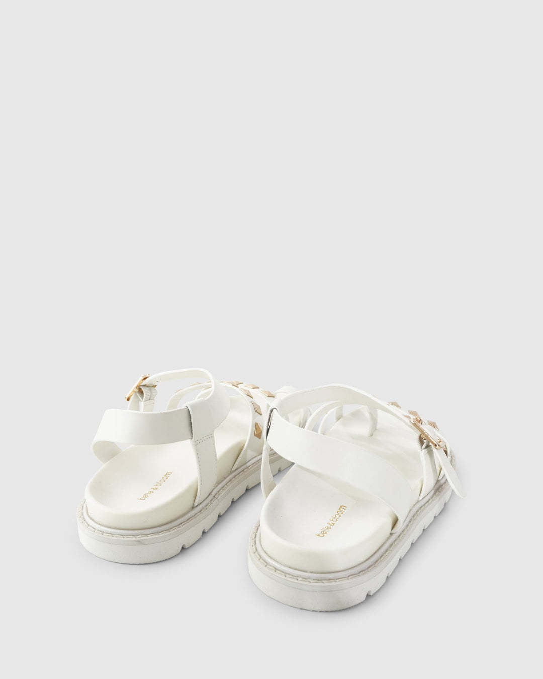 Leren Chunky Sandalen Dames met Verstelbare Bandjes en Pyramid Studs - Zova - Fashion - Sandalen Dames