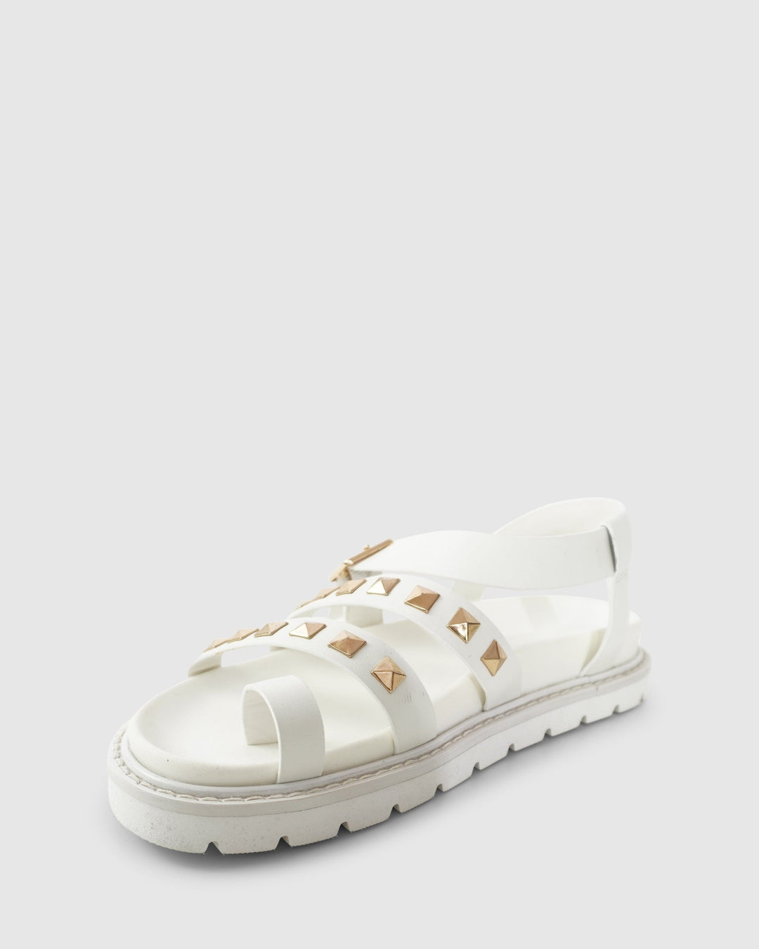 Leren Chunky Sandalen Dames met Verstelbare Bandjes en Pyramid Studs - Zova - Fashion - Sandalen Dames
