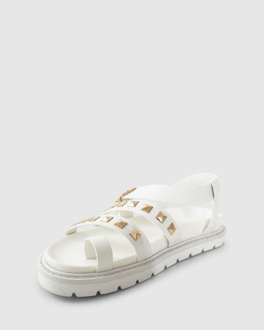 Leren Chunky Sandalen Dames met Verstelbare Bandjes en Pyramid Studs - Zova - Fashion - Sandalen Dames
