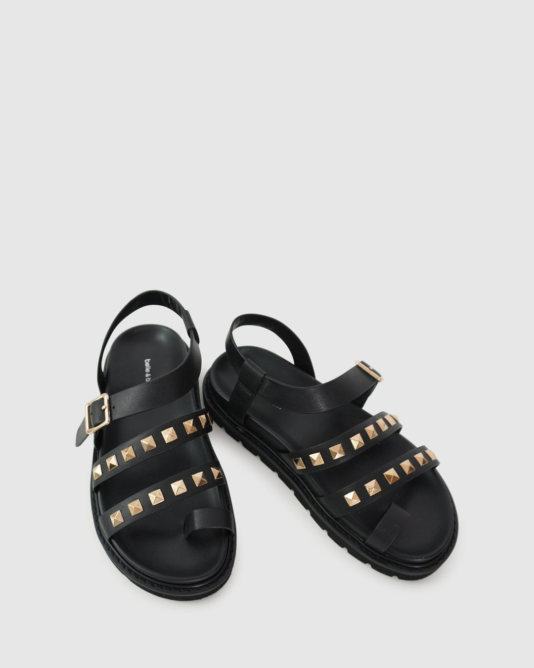 Leren Chunky Sandalen Dames met Verstelbare Bandjes en Studs - Zova - Fashion - Sandalen Dames