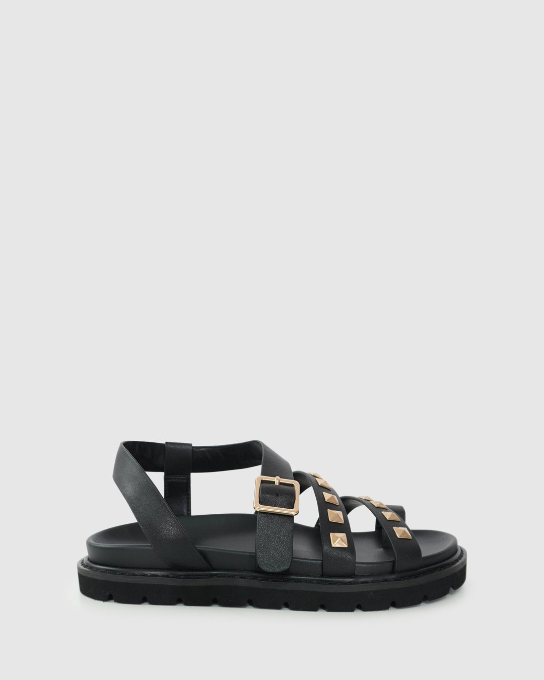 Leren Chunky Sandalen Dames met Verstelbare Bandjes en Studs - Zova - Fashion - Sandalen Dames