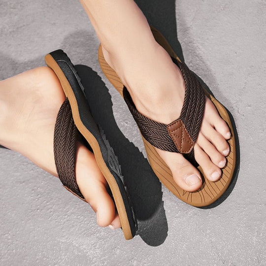 Leren Orthopedische Sandalen Dames met Ademend Bovenwerk en Open Neus - ZovaFashion - Sandalen Dames