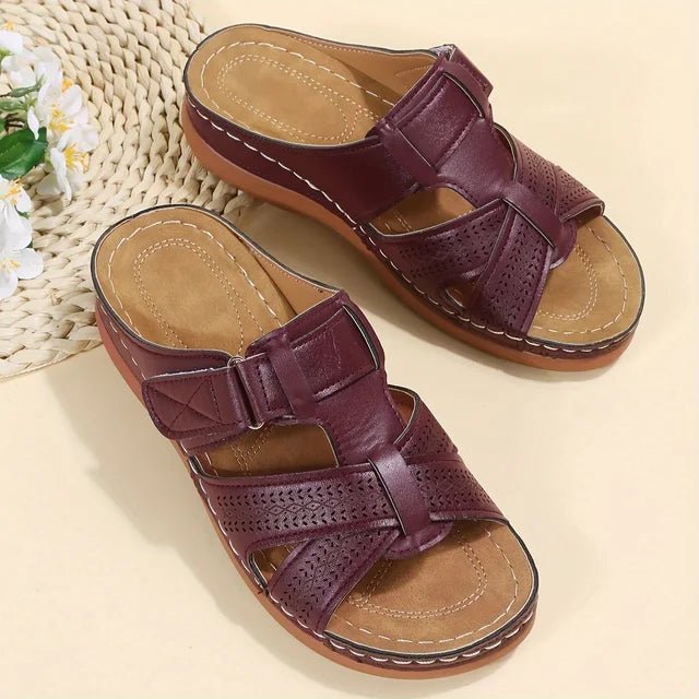 Leren Orthopedische Sandalen Dames met Non - slip Zool - ZovaFashion - Sandalen Dames