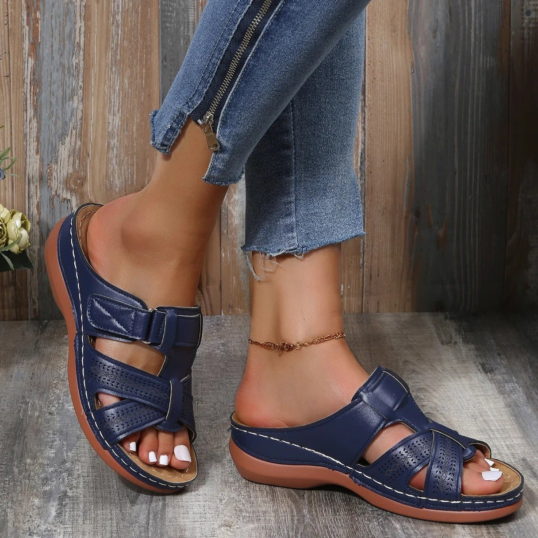 Leren Orthopedische Sandalen Dames met Non - slip Zool - ZovaFashion - Sandalen Dames