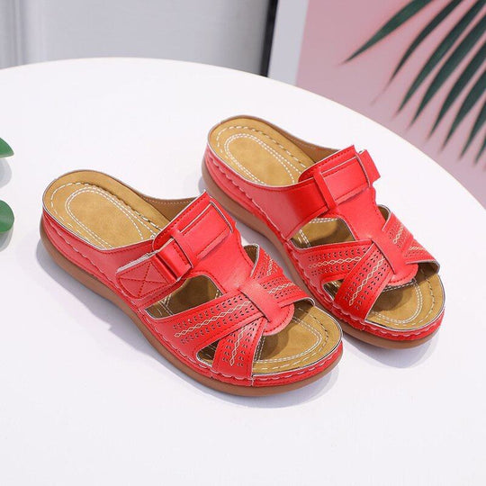 Leren Orthopedische Sandalen Dames met Non - slip Zool - ZovaFashion - Sandalen Dames