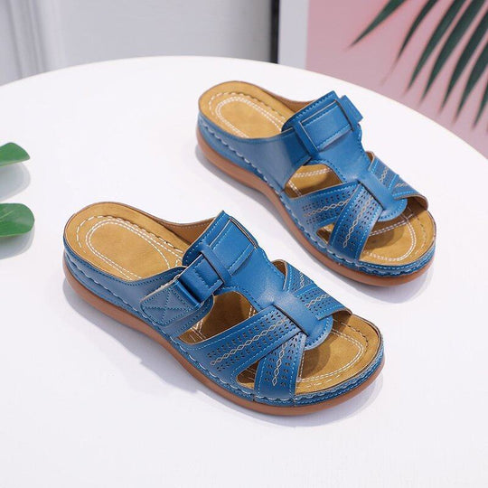 Leren Orthopedische Sandalen Dames met Non - slip Zool - ZovaFashion - Sandalen Dames