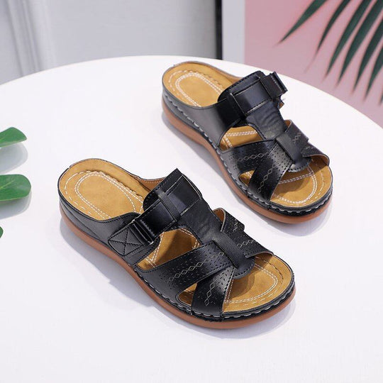 Leren Orthopedische Sandalen Dames met Non - slip Zool - ZovaFashion - Sandalen Dames