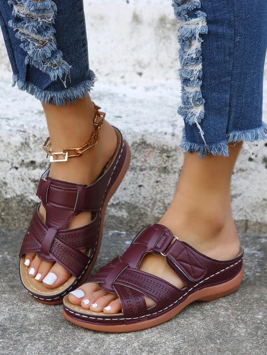 Leren Orthopedische Sandalen Dames met Non - slip Zool - ZovaFashion - Sandalen Dames