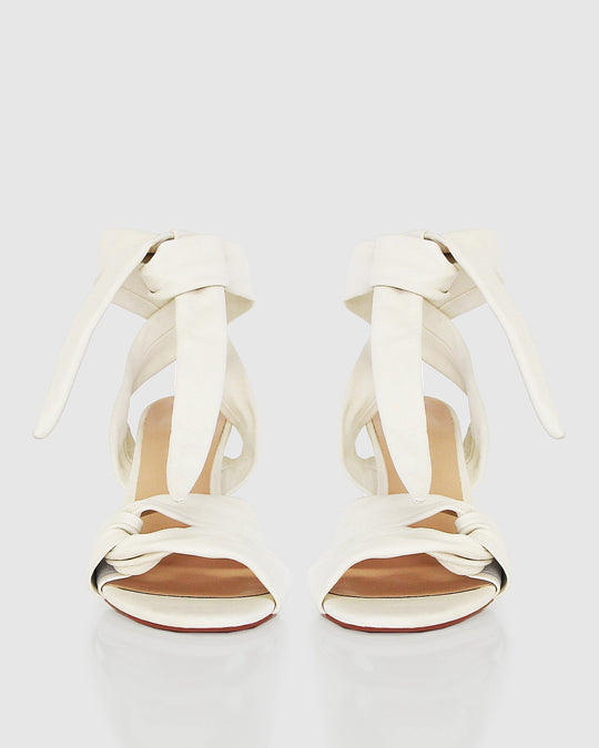 Leren Sandalen Dames met Twisted Straps en Stiletto Hak - Zova - Fashion - Sandalen Dames