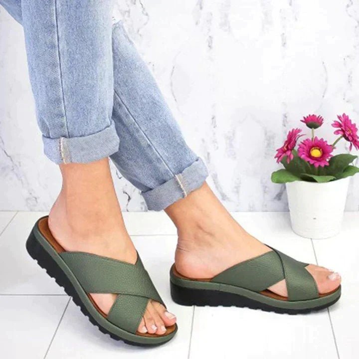 Leren Sandalen Dames met Verstelbare Bandjes en Chunky Zool - Zova - Fashion - Sandalen Dames