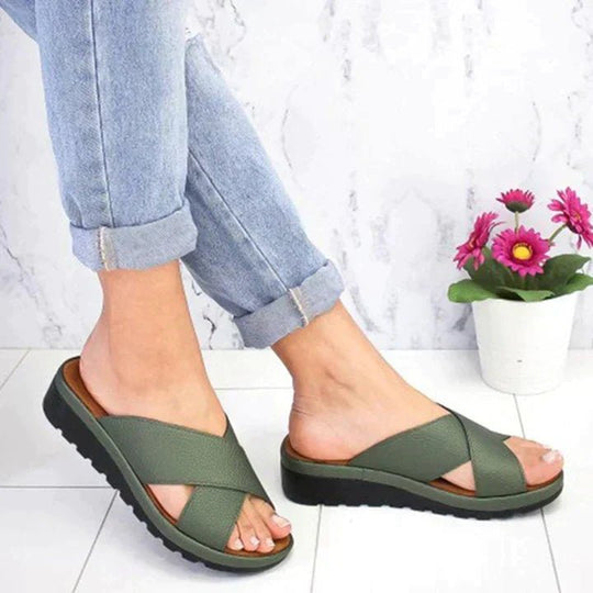 Leren Sandalen Dames met Verstelbare Bandjes en Chunky Zool - Zova - Fashion - Sandalen Dames
