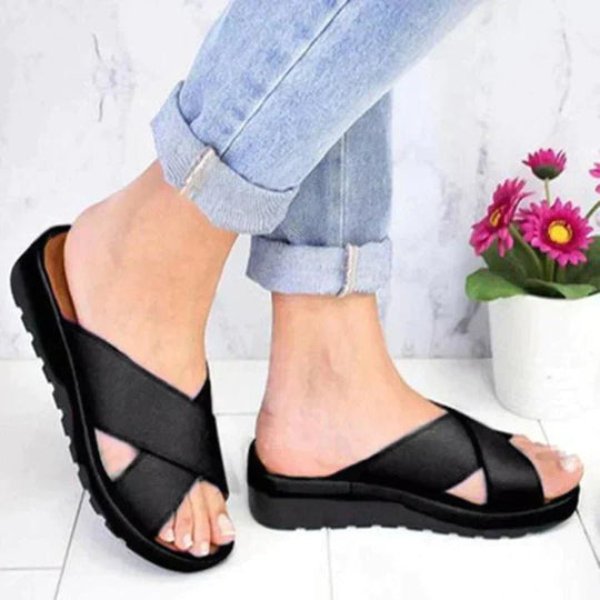 Leren Sandalen Dames met Verstelbare Bandjes en Chunky Zool - Zova - Fashion - Sandalen Dames