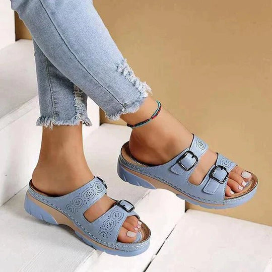Leren Sandalen Dames met Verstelbare Bandjes en Ergonomisch Ontwerp - Zova - Fashion - Sandalen Dames