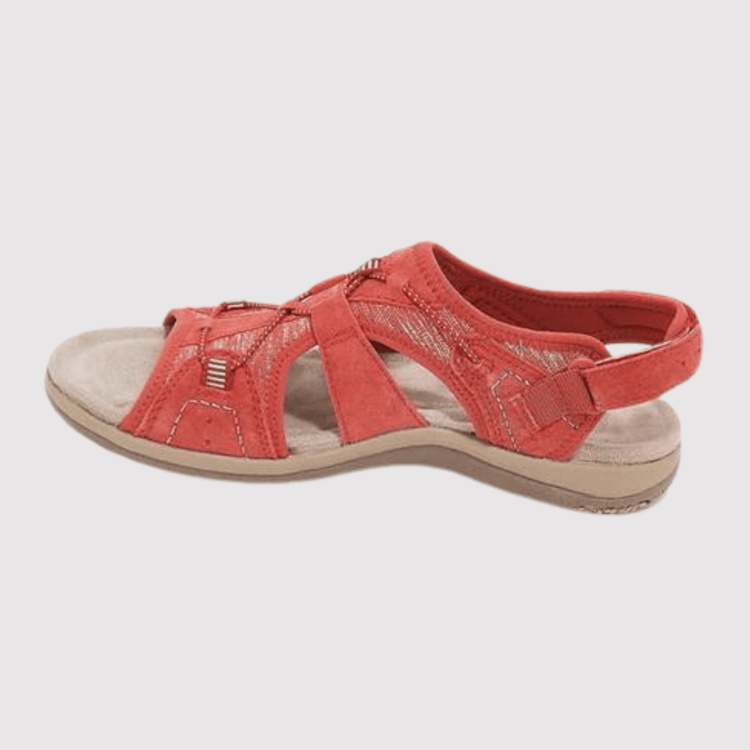 Leren Sandalen Dames met Verstelbare Bandjes en Open - Teen Design - ZovaFashion - Sandalen Dames