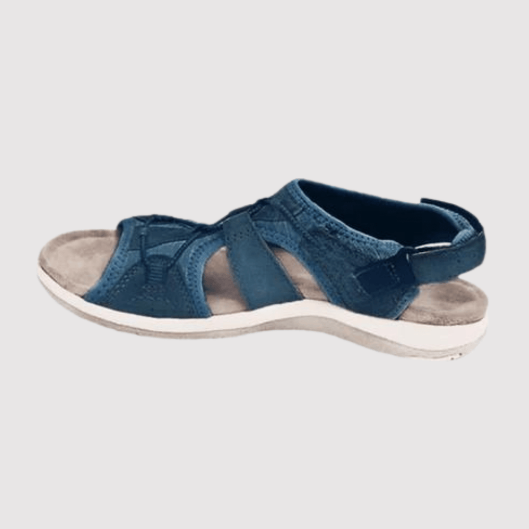 Leren Sandalen Dames met Verstelbare Bandjes en Open - Teen Design - ZovaFashion - Sandalen Dames