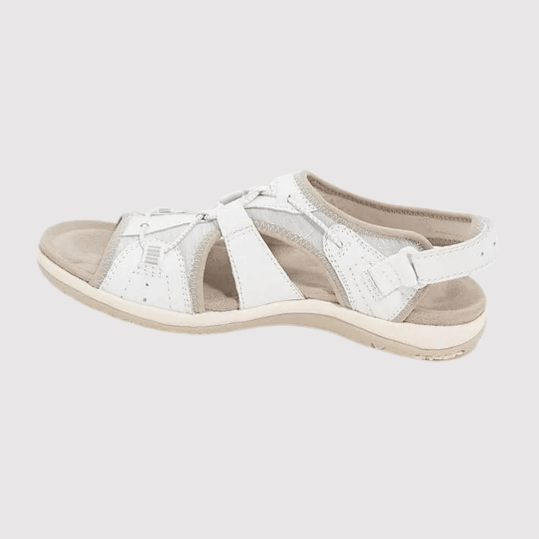 Leren Sandalen Dames met Verstelbare Bandjes en Open - Teen Design - ZovaFashion - Sandalen Dames
