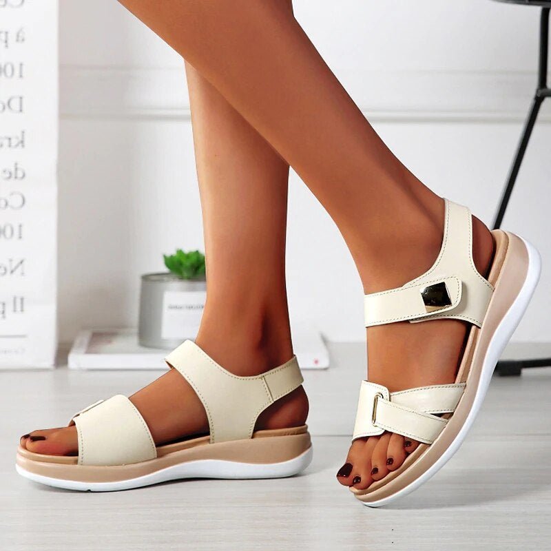 Leren Sandalen Dames met Verstelbare Bandjes en Orthopedische Ondersteuning - Zova - Fashion