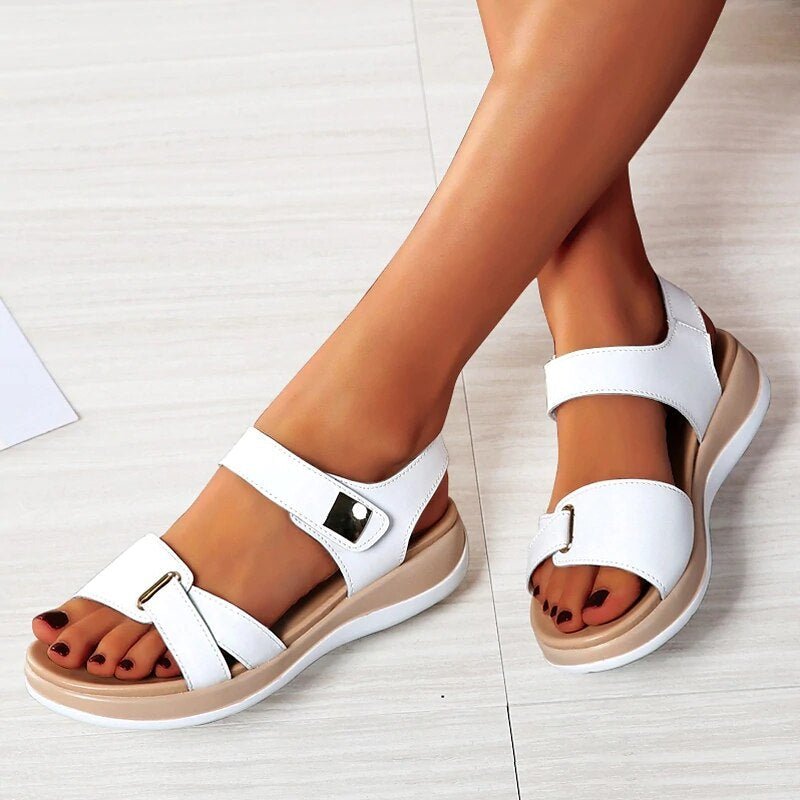 Leren Sandalen Dames met Verstelbare Bandjes en Orthopedische Ondersteuning - Zova - Fashion