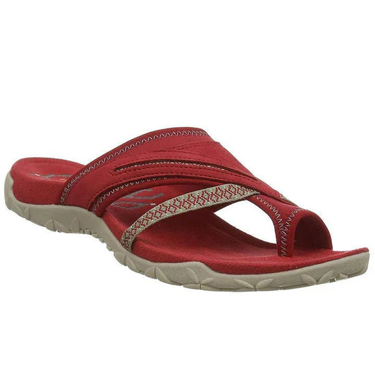 Leren Slippers Dames met Orthopedische Zool en Verstelbare Bandjes - Zova - Fashion