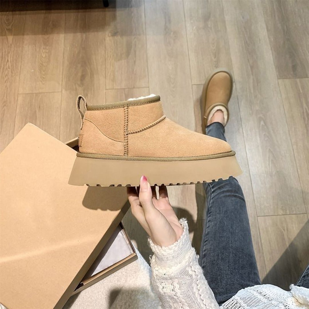 Leren Sneakers Dames met Chunky Zool en Ankelhoogte Design - ZovaFashion - Schoenen Dames