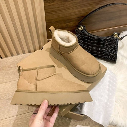 Leren Sneakers Dames met Chunky Zool en Ankelhoogte Design - ZovaFashion - Schoenen Dames