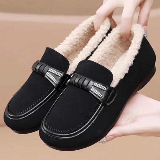 Leren Sneakers Dames met Chunky Zool en Gemakkelijk Aan - en Uittrekken - ZovaFashion - Schoenen Dames