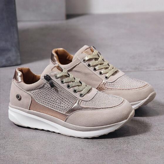 Leren Sneakers Dames met Chunky Zool en Relaxed Fit - ZovaFashion - Schoenen Dames