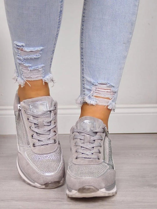 Leren Sneakers Dames met Chunky Zool en Relaxed Fit - ZovaFashion - Schoenen Dames