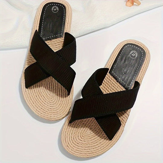 Lichtgewicht Cross - Band Sandalen Dames met Non - Slip Zolen - ZovaFashion - Sandalen Dames
