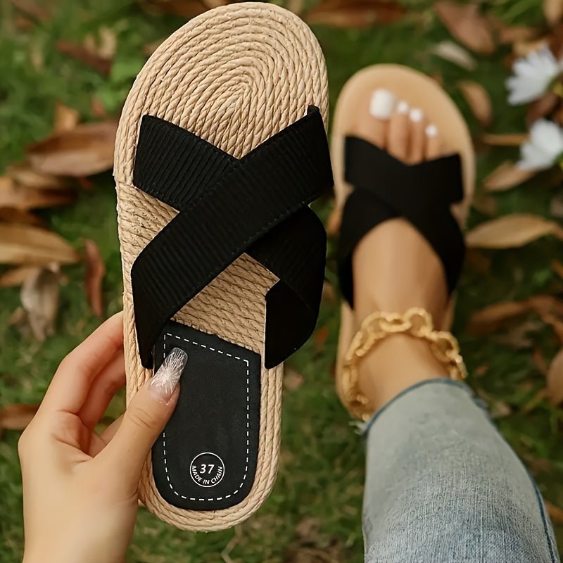Lichtgewicht Cross - Band Sandalen Dames met Non - Slip Zolen - ZovaFashion - Sandalen Dames