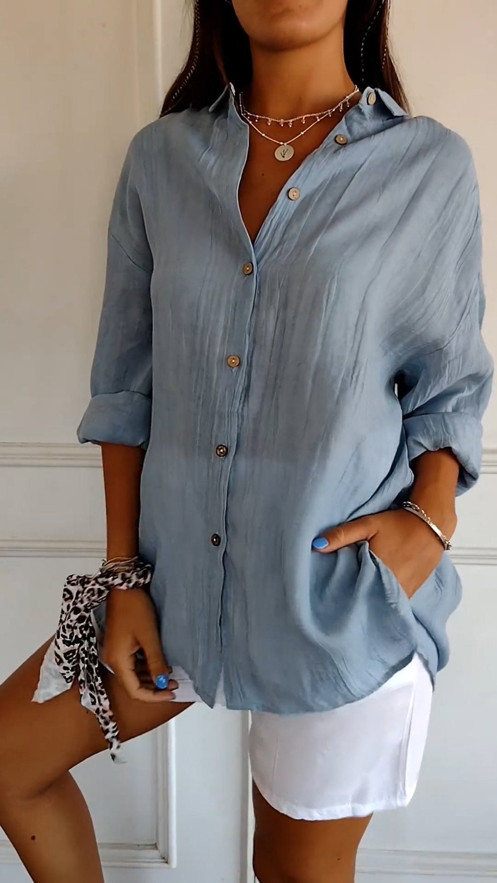 Loszittende Blouse voor dames - Luchtig en Comfortabel - Met knopen sluiting - ZovaFashion - Shirt Dames
