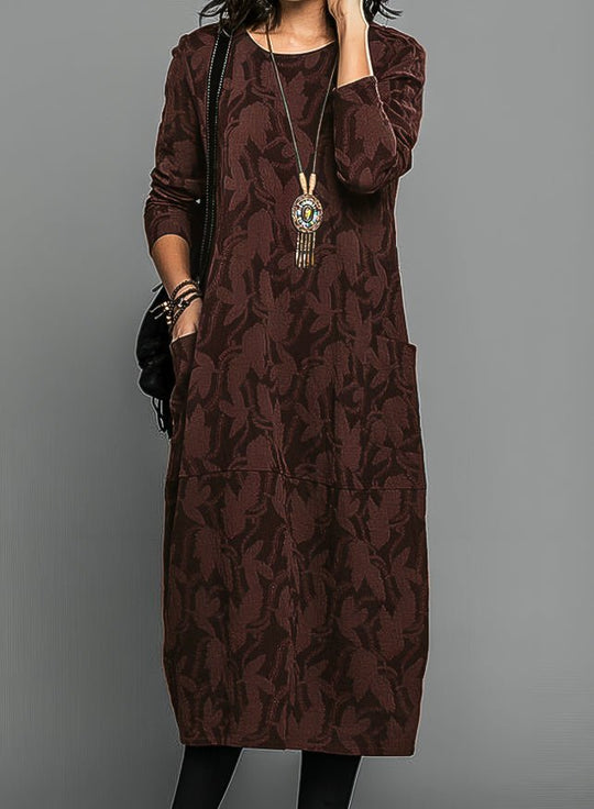 Maxi Zomerjurk Dames met Unieke Prints en Functionele Pockets van Polyester - ZovaFashion - Maxi Jurk