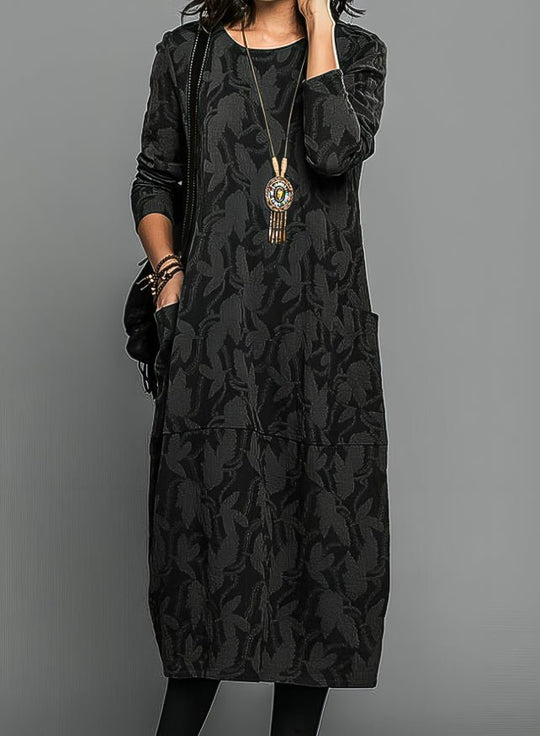 Maxi Zomerjurk Dames met Unieke Prints en Functionele Pockets van Polyester - ZovaFashion - Maxi Jurk