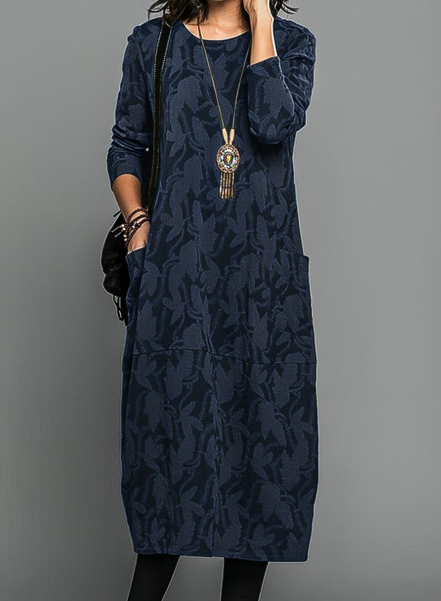 Maxi Zomerjurk Dames met Unieke Prints en Functionele Pockets van Polyester - ZovaFashion - Maxi Jurk