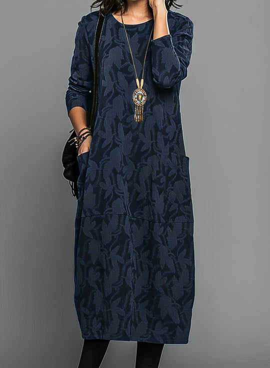 Maxi Zomerjurk Dames met Unieke Prints en Functionele Pockets van Polyester - ZovaFashion - Maxi Jurk