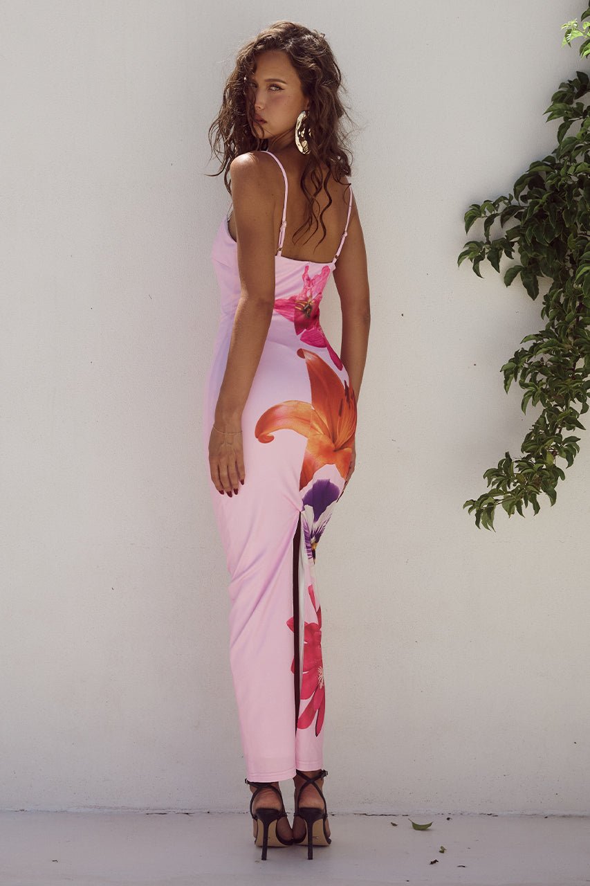Maxi Zomerjurk Dames van Katoen met Bloemenprint en Tailored Fit - ZovaFashion - Maxi Jurk