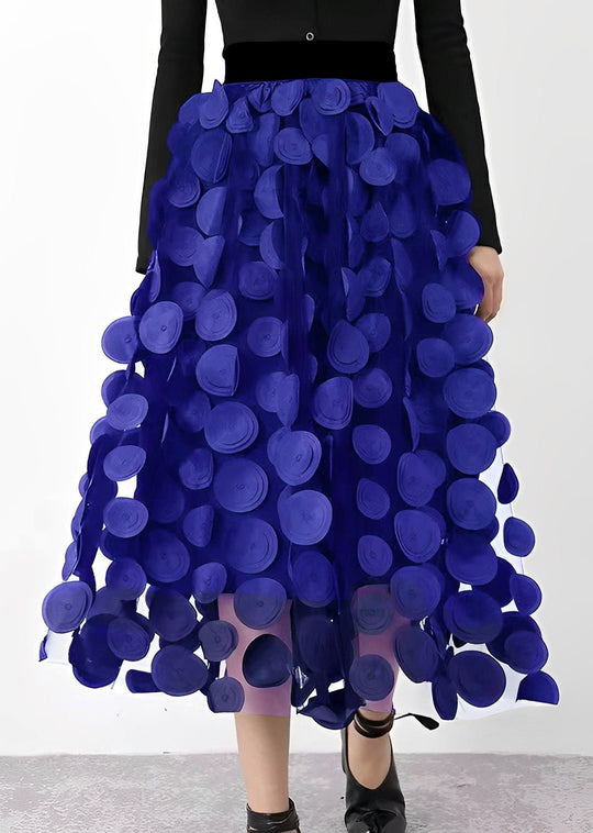 Maxi Zomerrok Dames - LAURA Zwarte Polka Dot Rok met Hoge Taille en Elastische Tailleband - Zova - Fashion