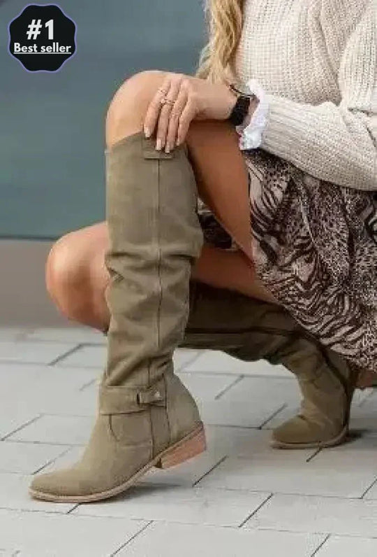 Megan – Beperkte Retro Leren Enkellaarsjes