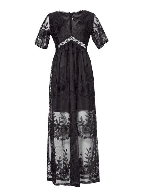 Merlinda Maxi Zomerjurk met V - Hals en Relaxed Fit – Elegant & Flowy - Zova - Fashion - Maxi Jurk