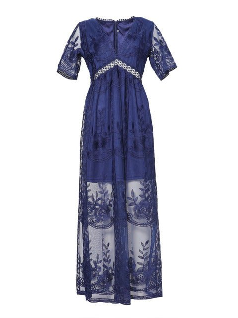 Merlinda Maxi Zomerjurk met V - Hals en Relaxed Fit – Elegant & Flowy - Zova - Fashion - Maxi Jurk
