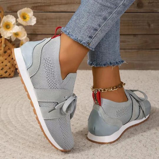 Mesh Sneakers Dames met Orthopedische Ondersteuning en Platte Zool - ZovaFashion - Schoenen Dames