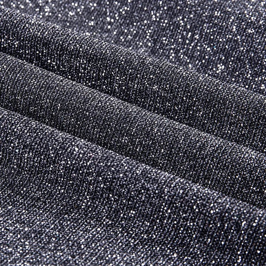 Metallic Pantalon Dames met Hoge Taille en Wijde Pijpen voor Feestelijke Gelegenheden - ZovaFashion - Lange Broek Dames