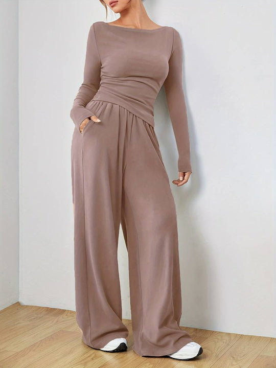 Mia Pantalon Dames van Katoen met Relaxed Fit en Elastische Tailleband - ZovaFashion - Lange Broek Dames