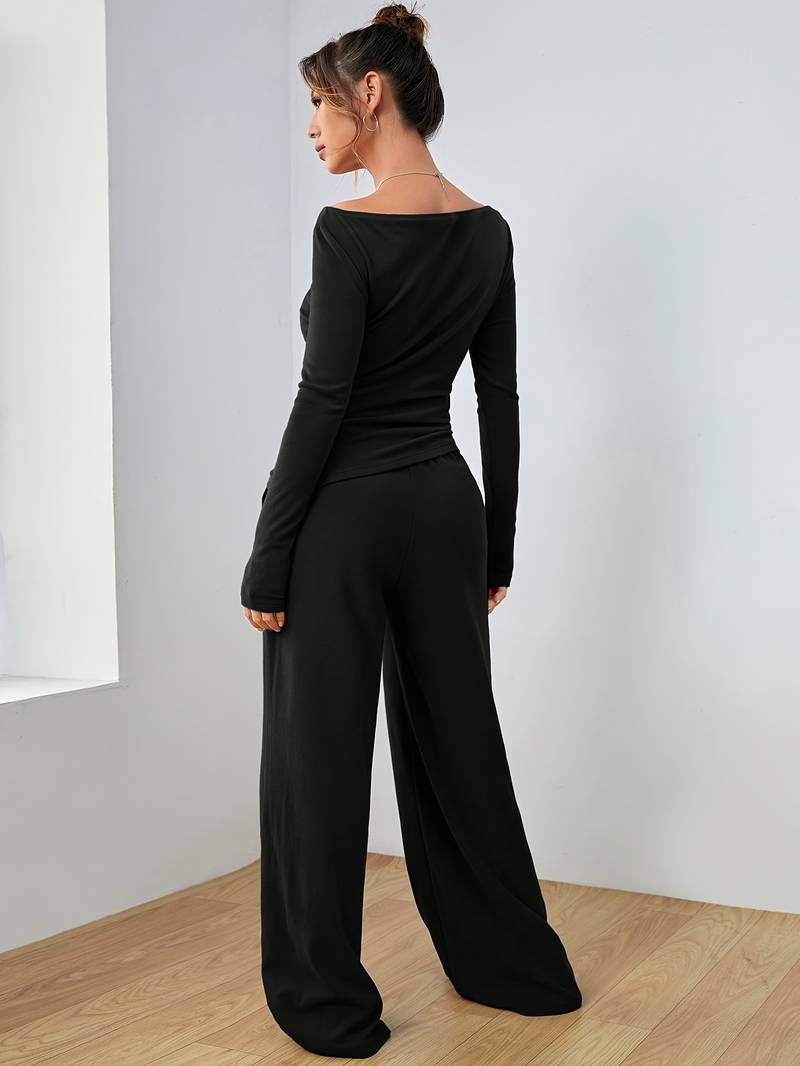 Mia Pantalon Dames van Katoen met Relaxed Fit en Elastische Tailleband - ZovaFashion - Lange Broek Dames
